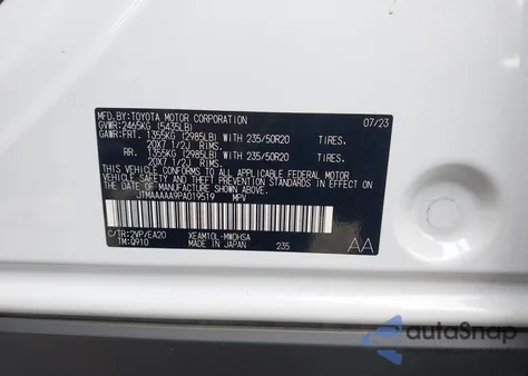 2023 Toyota Bz4X Limited from USA, damaged, VIN JTMAAAAA9PA019519